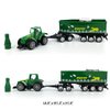 Kid's Farm Toys Tractor Trailer Trucks Vehicle Playset Grain Loader Forklift Pickup Tow Truck Towing Water Tank Log Transport, 12 Pieces Die Cast Farming Toy Vehicles Model Car, Boys Toy Gifts, green