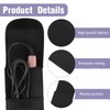 Curling Iron Travel Case Heat Resistant Neoprene Curling Iron Holder Bag Black Flat Iron Case Pouch for Travel Organizer Curling Iron Hair Straightener Storage Hair Styling Tools 15 x 5 Inches