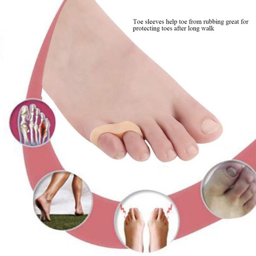 Yimanduo 10 Pcs Gel Little Toe Buddy Toe Corrector and Toe Straightener,Tailor's Bunion Pads Soft Gel Bunionette Pad Toe Protector Tailors Bunion Pain Relief