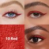 Kaely Red Pencil Eyeliner,Sharpenable Multi-Use Gel Eyeliner Pencil,Waterproof Smudge proof Eye Liner Pen,Long Lasting Smooth Eye Makeup,delineador de ojos contra el agua,10