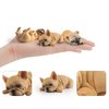 BRETOYIN 3PCS Bulldogs Figurines Realistic 1-3Inch Puppy Party Decorations for Girls Sleeping Dog Figurines for Kids Dogs Figures Bulldog Toys Dollhouse Christmas Birthday Gift