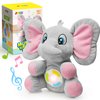 JOYIN Musical Elephant Plush Baby Toy, Stuffed Animal with Music & Light, Baby Musical Soft Plush Toys for Infant Babies, Christmas Birthday Gifts for Boys and Girls 6+ Months