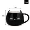 Koolkatkoo Cute Ceramic Cat Coffee Mug 12 oz Cat Lovers Kitty Tea Mugs Gifts for Women Girls Black