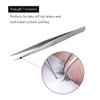 LASHVIEW Lash Tweezer, Vetus Straight Pointed Eyelash Tweezers for Profissional Grafting Eyelash Extension, Stainless Steel Needle Nose Tweezers for Lash Extension Stickers Precision Electronics, ST12