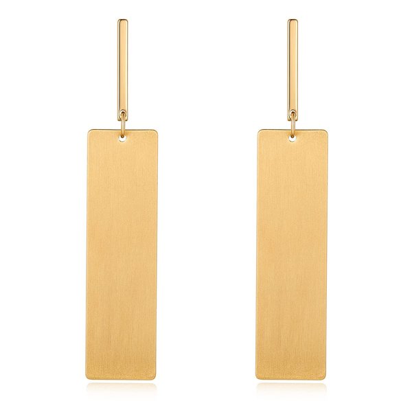 Rectangle Drop Dangle Earrings Gold Long Dangle Earrings for Women Geometric Earrings