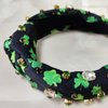 SHESRA St. Patrick Hair Bands Floral Fabric Pearls Glass Rhinestones Headband Women's Saint Patrick's Party Hair Hoop Accessories Headwear Jewelry Gifts 50(Green Black)