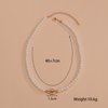 YienDoo Boho Shell Pearl Necklace Choker Gold Dainty Pearl Strands Choker Necklaces Statement Seashell Surfer Necklaces Minimalist Baroque Pearl Necklace Chain Jewelry for Women and Girls