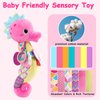 Baby Sensory Toys 0-6 3-6 Months Musical Stuffed Animal Plush Pink Seahorse for Infant 6-12 Month Tummy Time with Baby Mirror Newborn Crinkle Developmental Toy Girls Boys Birthday Gifts 0-3 4 5 Month
