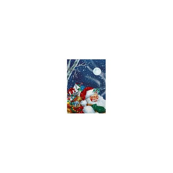Small Garden Flag 12.5 X 18 Inch Santa Clause Carrying Bag of Gifts