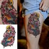 Oottati 6 Sheets Arm Fake Waterproof Temporary Tattoos Stickers Colorful Japanese Prajna Tiger Panda Lotus Koi Carp Samurai