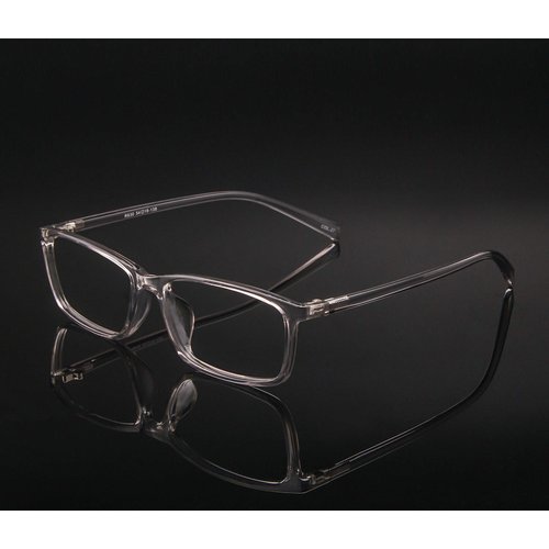 Computer Reading Glasses Blue Light Blocking Reader Gaming Screen Digital Eyeglasses Anti Glare Eye Strain Transparent Lens UV Light Weight for Women Men (Crystal Grey, 4.50)