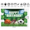 Xigejob Sports Theme Birthday Party Supplies Backdrop - Sports Party Background Banner Decorations, Sports Theme Soccer Basketball Baseball Football Birthday Photography Backdrop (5x3ft)