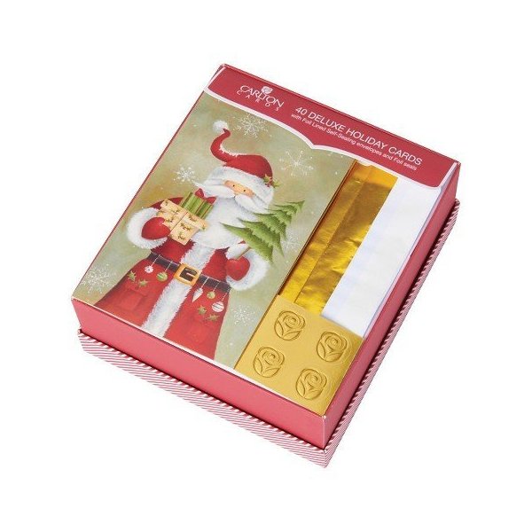 Holiday Boxed Card Hc Santa 40 Ct