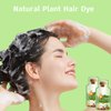 ZHNNT Natural Plant Hair Dye,New Botanical Bubble Hair Dye 30ml10packs/Box,Natural Plant Hair Shampoo Dye For Grey Hair Coverage，Women And Men (Coffee)