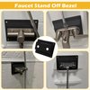 Faucet Bezel Stand Off Faucet Cover Mounting Kit for RV Shower Panel Replacement (Black)