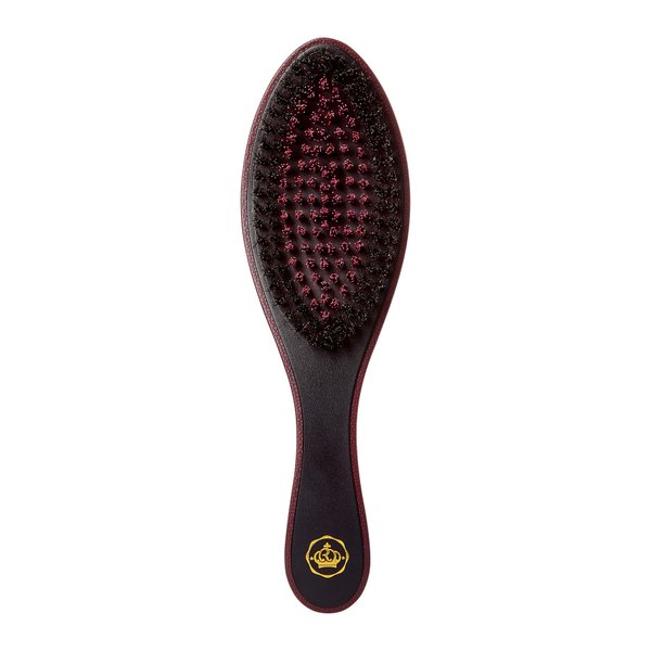 Red Premium X Bow Wow Medium Hard Hair Brush for Men 360 Wave Brush 2 Bristles In 1 Mixed Boar Brush (Wave Brush)