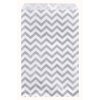 Caddy Bay Collection 200 pcs Chevron Paper Gift Bags Shopping Sales Tote Bags 6" x 9" Shimmering Silver Microfiber Cleaning Cloth