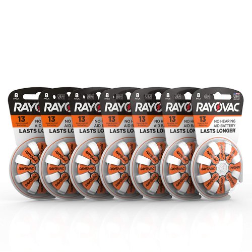 Rayovac Hearing Aid Batteries Size 13 for Advanced Hearing Aid Devices, 56 Count (Value Pack)