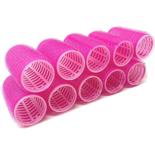 Self Grip Hair Rollers, Medium Cling, Assorted Colors, Set of 12