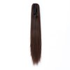 S-noilite Clip In Ponytail Hair Extensions Claw Clip In Ponytail Extention Hairpiece Long Straight Jaw Clip In Ponytail for Women Synthetic Fiber Hair 21 Inch Medium Brown