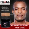 PRESS SKINCARE Bamboo Charcoal Face Mask| Mud Masks for Face | Face Masks Skincare for Men | Exfoliator, Pore Cleansing & Anti Aging Hydrating Face Masks Skin care |3.4 FL. OZ
