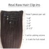 Last 5 Years Raw Natural Light Yaki Relaxed Straight Clip In Lift 613 Real One Donor Straight Virgin Human Hair Extensions Clip Ins Weft Extension For Black Women (yaki 20in, Natural Brown)