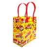 Tiny Mills Fire Truck Themed Party Favor Bags Treat Bags with Handles, Firefighter Fire Engine Birthday Party Goodie Bags Candy Bags for Toddler Birthday Party, Pack of 12