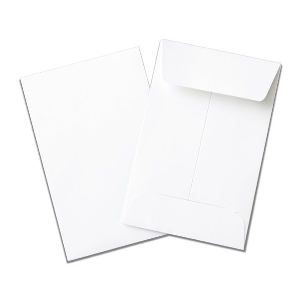 Guardian #1 Paper Coin Envelopes with Gummed Flaps, Pack of 500 Blank Small Envelopes for Gift Cards, Coins, Receipts, Stamps, Small Parts Storage, and More, 2 ¼ Inches x 3 ½ Inches, White