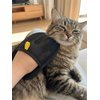 Pet Hair Remover Glove, Black Mesh Design with Yellow Tab, Grooming Tool