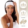 Boca Terry Spa Headband, Head Wrap for Facial, Washing Face or Makeup Hair Band, Soft Microfiber Head Band for Women with Terry Cloth Lining, 3-Pack - White