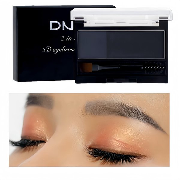 Eyebrow Powder Makeup Kit Eye Brow Tinted Powder Palette Long-Lasting Waterproof eyebrow pencil Fill & Sculpt Full Eyebrows for Women (1# Gray-black)…)