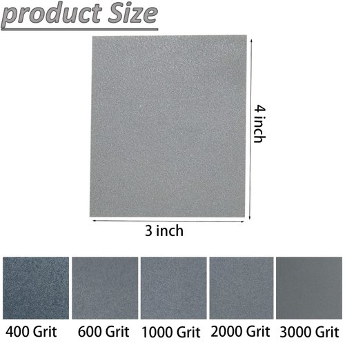 SACKORANGE 30 PCS 400-3000 Grit Hand Sanding Sponge Set, Ultra Fine Sanding Sponges Pads, Soft Foam Hand Sander Block Wet Dry Sandpaper for Model Plastic Toy Metal Wood Furniture Polishing