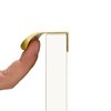 goldenwarm 10 Pack Matte Gold Finger Pulls Cabinet Edge Pulls 5in Brushed Brass Cabinet Handles - LS7027BB128 Finger Tab Pulls Kitchen Cabinet Edge Pulls 128mm Hole Centers