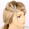 1920s Flapper Headband Great Gatsby Hair Hoops Rhinestone Crystal Tassel Headdress Leaf Pearl Headwear Headpiece Women Girls Hairband Hair Band Party Decoration Cosplay Costume Hair Accessories Golden