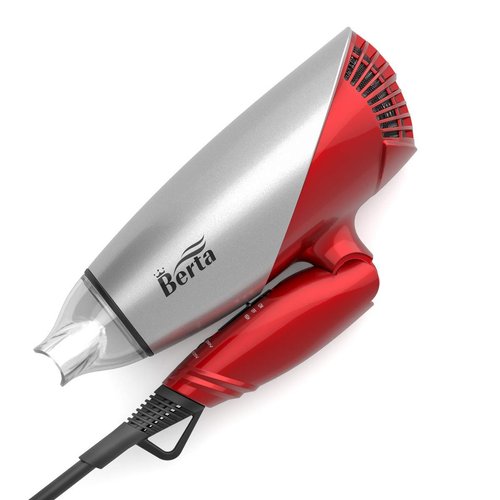 Berta 1875 Watts Folding Hair Dryer Negative Ionic Blow Dryer US Plug Dual Voltage