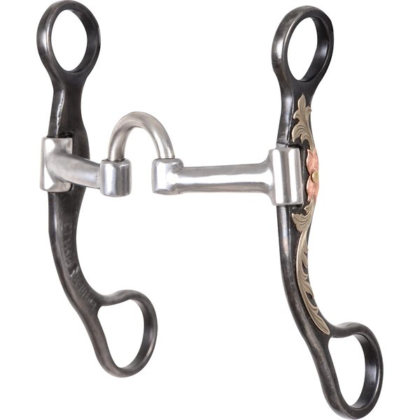 Classic Equine Floral Scroll Tool Box Straight Shank Bit with Short Correction, 6-inch