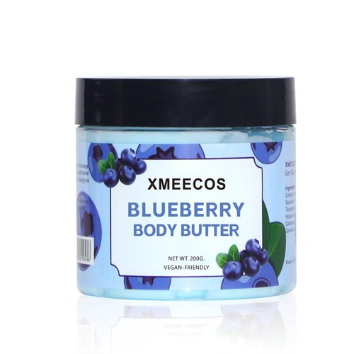 XMEECOS Body Butter| Moisturizing| Vegan friendly| Cruelty-free| for men and women| Gentle| Great for dry skin (Blueberry)