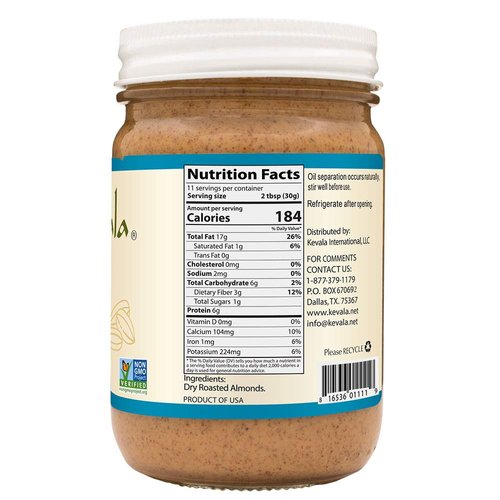 Kevala Almond Butter Creamy, 12 Oz