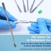 A2Z Lab Spatula Stainless Steel Sampler Spatula Double-Ended Spatula with Flat Ends for Handling Mixing Transfering Cream, Gel, Powder- Laboratory Supplies for Experiments & Lab Use - 6.25" Length