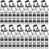 Gadpiparty 48 Pieces Mini Chair 1/6 Scale Folding Chairs Mini House Decor Plastic Miniature Simulation Chair Dollhouse Furniture Model Desk Toy (Black)