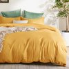 Bedsure Twin/Twin XL Duvet Cover Kids - Soft Double Brushed Duvet Cover Twin, 2 pcs, Includes 1 Golden Yellow Kids' Duvet Cover (68"x90") with Zipper Closure & 1 Pillow Sham, NO Comforter