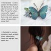 JKQBUX Edge Clip Retro embroidered butterfly hairpin Super fairy Hair Accessorie Hair Pins Duck Billed Hair Clips for Women Girls Party Wedding 2PC
