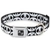Buckle-Down Seatbelt Buckle Dog Collar - Smiling Panda Repeat Black/White - 1.5" Wide - Fits 13-18" Neck - Small