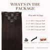 GOO GOO Clip in Hair Extensions Real Human Hair, 24inch 120g 7Pcs, 4/27/4 Balayage Chocolate Brown to Caramel Blonde, Remy Human Hair Extensions Clip ins for Women, Natural Human Hair
