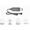 Aliwisdom Smart Universal RC Charger Cable with SM-2P Connector Plug for 3.7V 1S Lipo Battery & 3.6V 3S Ni-MH/Ni-CD Battery Pack, Compatible RC Car/Boat/Plane/Drone/Tank/RC Helicopters