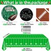 Football Party Supplies for 40 Guests, Disposable Tableware Set includes Football Formation Tactics Plates, Football Napkins, Football Field Tablecloths for Football Game Day, Football Birthday Party