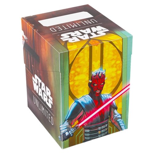 Gamegenic Star Wars Unlimited SOFT CRATE - Full-Color Printed & Officially Licensed Durable Deck Box, Holds 60 Double-Sleeved Cards, Perfect for TCGs and LCGs, Obi-Wan Kenobi/Darth Maul, Made