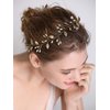 fxmimior Wedding Bridal Vintage Leaf Headband Headpiece Tiara Bride Hair Accessories (gold)