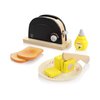 Hape Wooden Black Pop up Toaster Set| Pretend Play Kitchen Playset with Toast, Butter and Honey for Preschoolers Ages 3 Years and Up