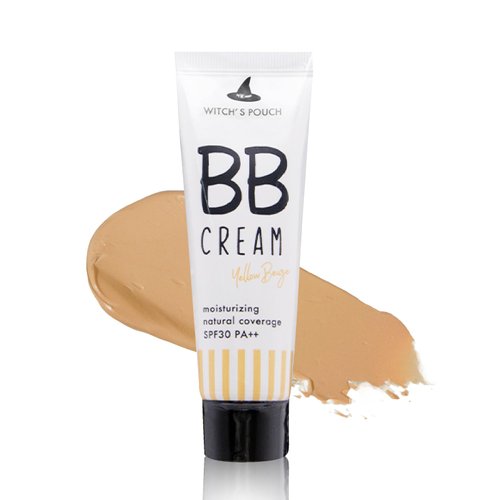 Witch's Pouch BB Cream Tinted Moisturizer with SPF, All-In-1 BB Cream Foundation BB Cream with SPF 30, Hydrating BB Cream Korean for All Skin Types (Yellow Beige)